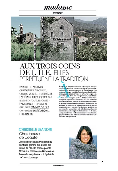 donna è parution presse Madame FIGARO
